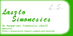 laszlo simoncsics business card